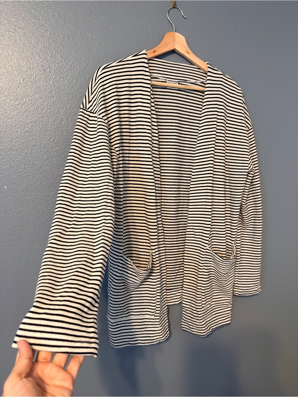Blue Canoe Organic Cotton USA Made Striped Cardigan Sweater Womens Medium